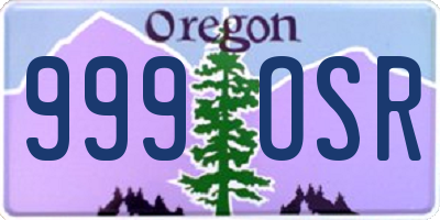 OR license plate 999OSR