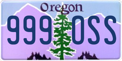 OR license plate 999OSS