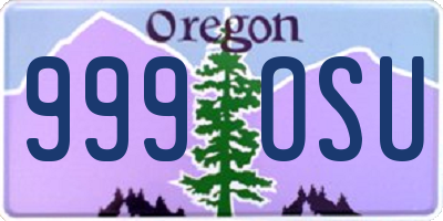 OR license plate 999OSU