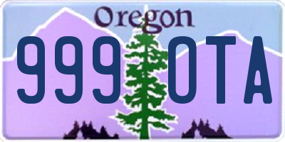 OR license plate 999OTA