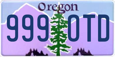 OR license plate 999OTD