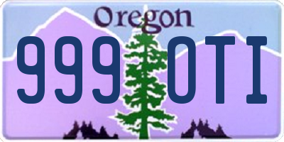 OR license plate 999OTI