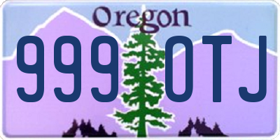 OR license plate 999OTJ