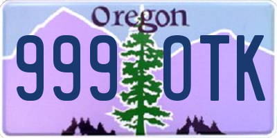 OR license plate 999OTK