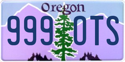 OR license plate 999OTS