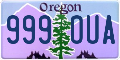 OR license plate 999OUA