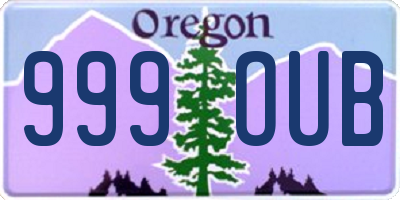 OR license plate 999OUB