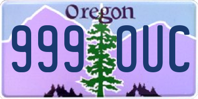 OR license plate 999OUC