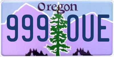 OR license plate 999OUE