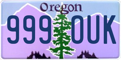 OR license plate 999OUK