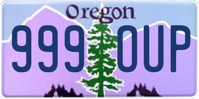 OR license plate 999OUP