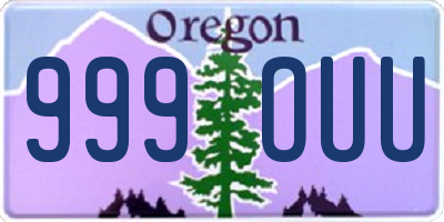 OR license plate 999OUU