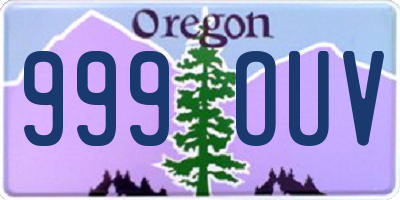 OR license plate 999OUV