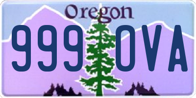 OR license plate 999OVA