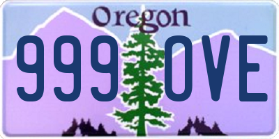 OR license plate 999OVE