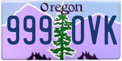 OR license plate 999OVK