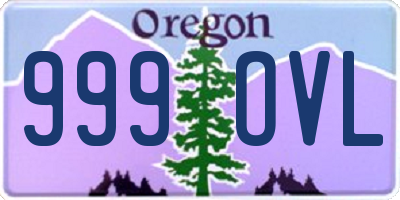 OR license plate 999OVL