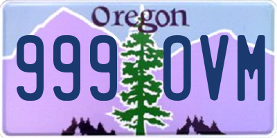 OR license plate 999OVM