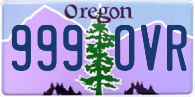 OR license plate 999OVR