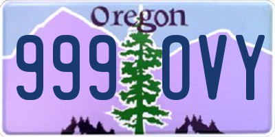 OR license plate 999OVY