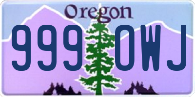 OR license plate 999OWJ