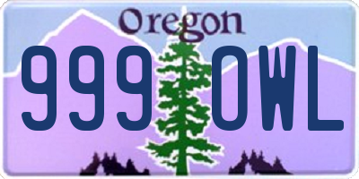 OR license plate 999OWL