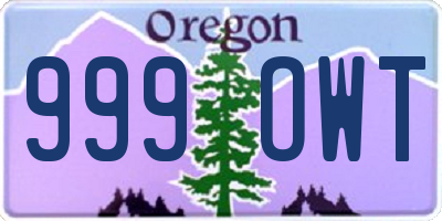 OR license plate 999OWT