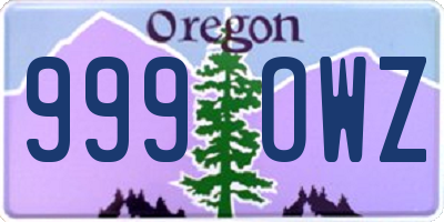 OR license plate 999OWZ