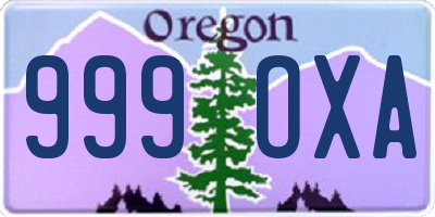 OR license plate 999OXA