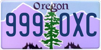 OR license plate 999OXC