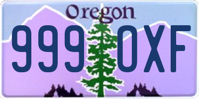 OR license plate 999OXF