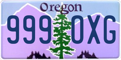 OR license plate 999OXG