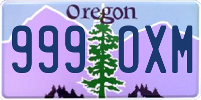 OR license plate 999OXM