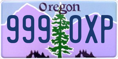 OR license plate 999OXP