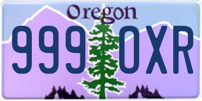 OR license plate 999OXR