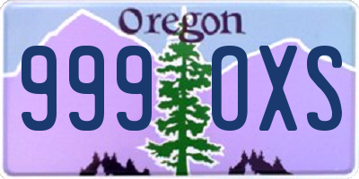 OR license plate 999OXS