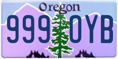 OR license plate 999OYB