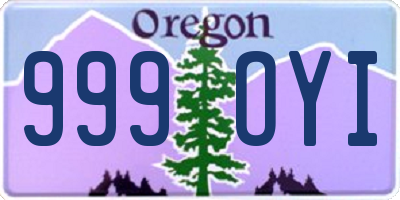 OR license plate 999OYI