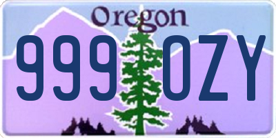 OR license plate 999OZY
