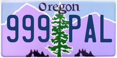 OR license plate 999PAL