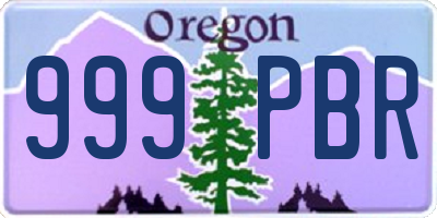 OR license plate 999PBR