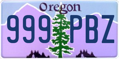 OR license plate 999PBZ