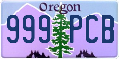 OR license plate 999PCB