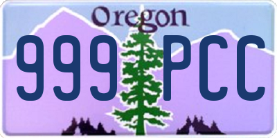 OR license plate 999PCC