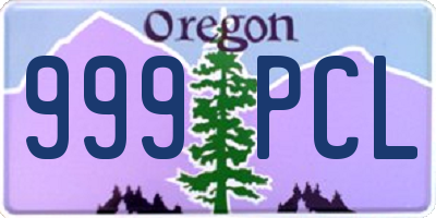 OR license plate 999PCL