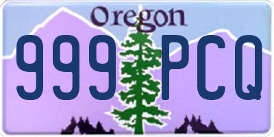 OR license plate 999PCQ