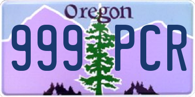 OR license plate 999PCR