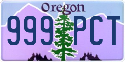 OR license plate 999PCT