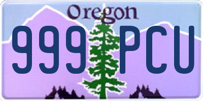 OR license plate 999PCU