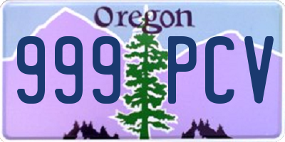 OR license plate 999PCV